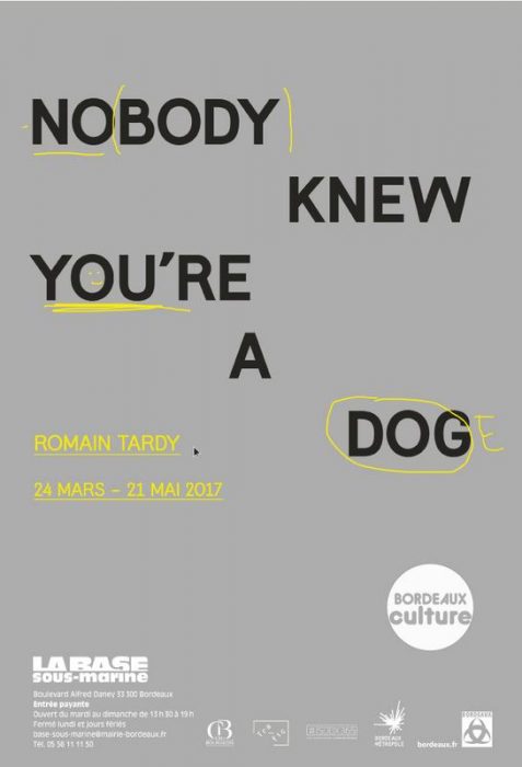 Exposition « Nobody knew you’re a dog » de Romain Tardy à la Base Sous-Marine de Bordeaux