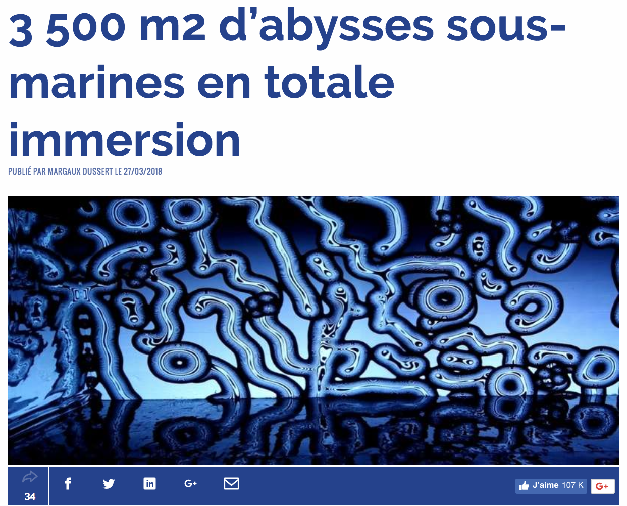 PRESS – L’ADN : 3,500 sqm of underwater abysses in total immersion